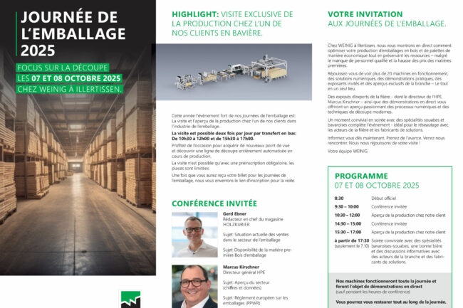 salon de l'emballage Weinig 2025 illertissen