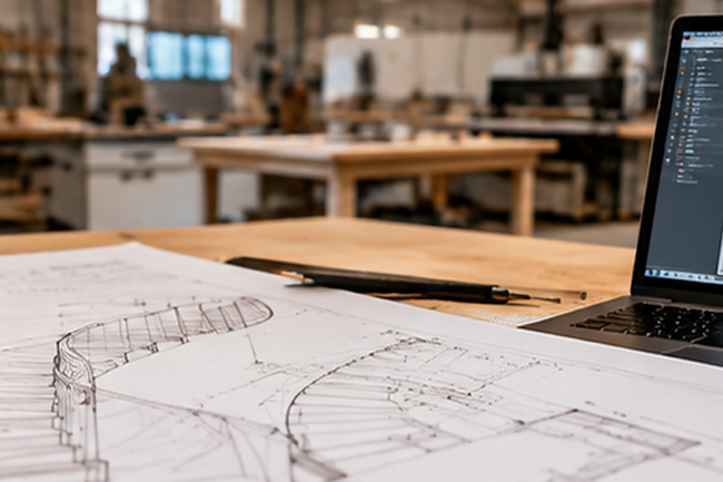projet machine usinage escaliers bois